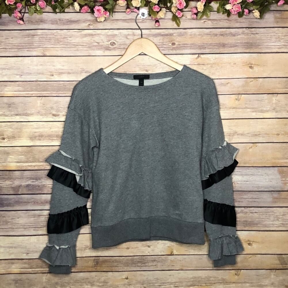J. Crew Ruffle Sleeves Sweater - Picture 4 of 9
